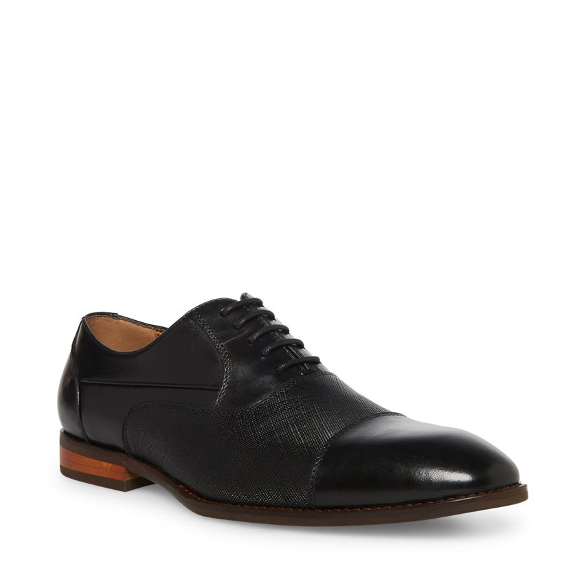 Black Steve Madden Proctor-r Leather Men's Derby Shoes | PH 0239UWD